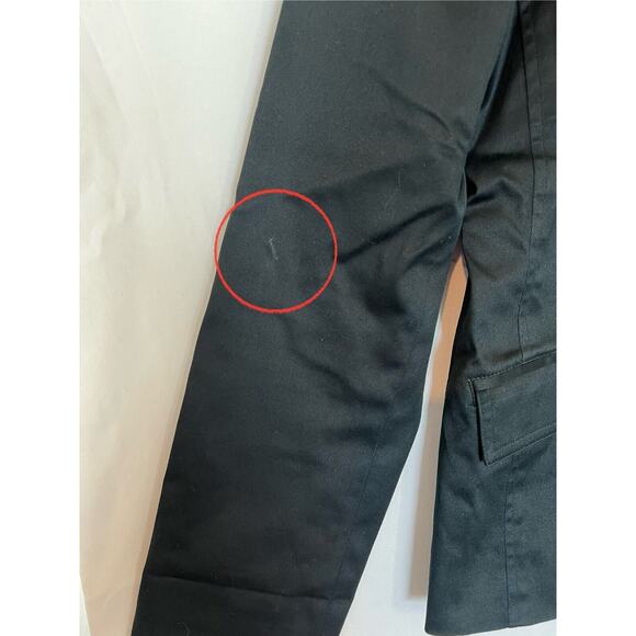 Chicos 2 Button Blazer Jacket Womens Size 0 US 4 Small Cotton Black Career - Picture 3 of 8